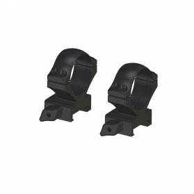 Adaptér Weaver / Picatinny 2D na motýliky, krúžky d:26mm h:19 Adaptér Weaver / Picatinny 2D na motýliky, krúžky d:26mm h:19