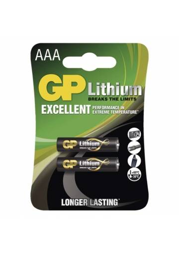 Lítiová batéria GP FR03 (AAA), 2 ks
