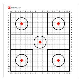 Nastreľovacie terče s nálepkami pre termovíziu HIKMICRO Zeroing Target