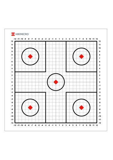 Nastreľovacie terče s nálepkami pre termovíziu HIKMICRO Zeroing Target