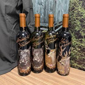 Darčeková fľaša vína s poľovníckym motívom 0,75l