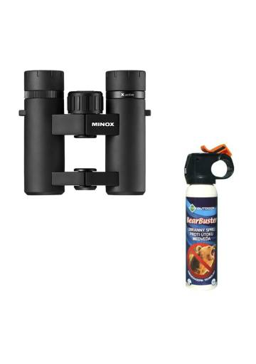 SET Ďalekohľad Minox X-active 10x25 + Obranný sprej proti medveďom BearBuster 150 ml