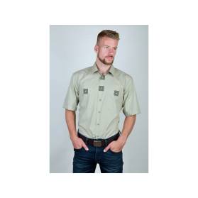 Pánska košeľa LUKO svetlo-zelená, kr. rukáv