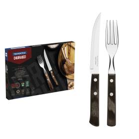 Tramontina Churrasco príbor set -12ks steakovy,drevo+Inox