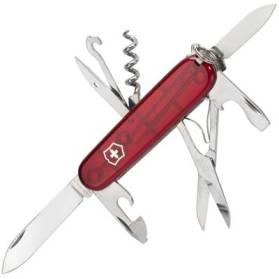 Nôž Victorinox vreckový Climber,transparentný červený, 91mm, 14 funkcií
