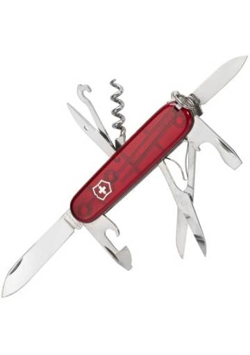 Nôž Victorinox vreckový Climber,transparentný červený, 91mm, 14 funkcií