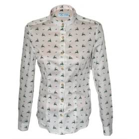 LUKO dámska košeľa biela JELEŇ, dl. rukáv 232114-9-BKJ