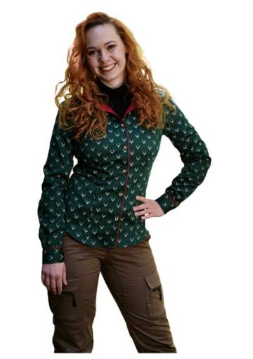 LUKO dámska košeľa zelená JELEŇ, dl. rukáv 232113-4-ZJ