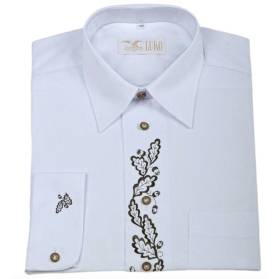 LUKO pánska košeľa biela dubový list SLIM, dl. rukáv 222108-BD-SLIM
