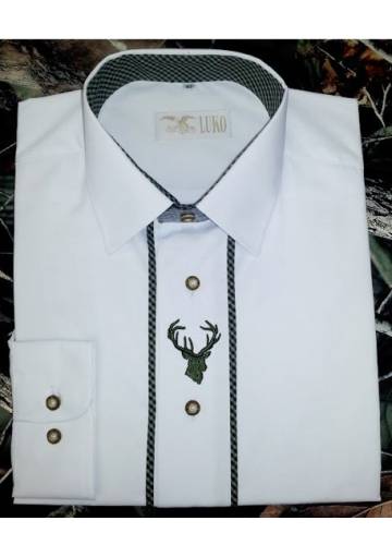LUKO pánska košeľa biela JELEŇ, dl. rukáv 162111-BJ