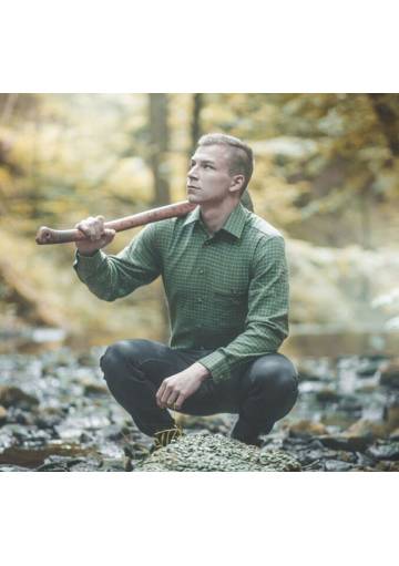 LUKO pánska košeľzelená KÁRO, dl. rukáv 122221-ZK