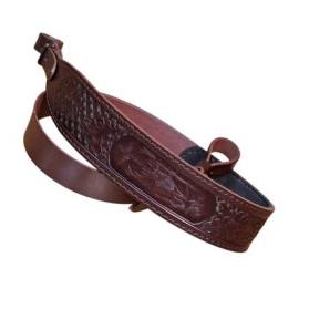 Exkluzívny kožený remeň na zbraň s razbou motívov zveri, podšitý protišmykovou gumou Zubíček