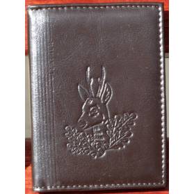 Kožené púzdro na doklady Zubíček motív srnec