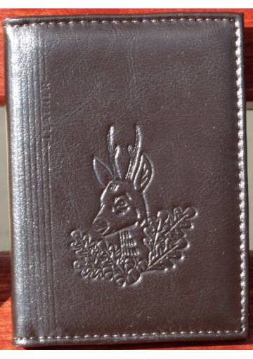 Kožené púzdro na doklady Zubíček motív srnec