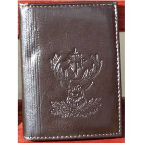 Kožené púzdro na doklady Zubíček motív sv. Hubert