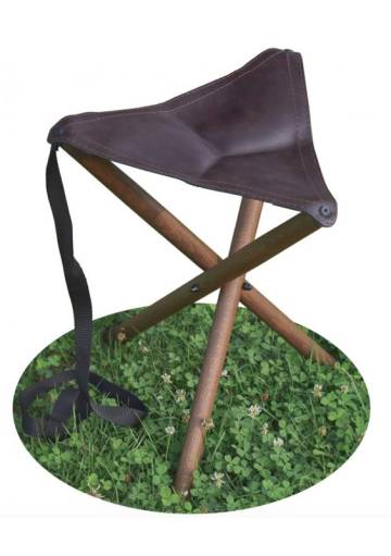 Stolička trojnožka kožený sedák-50cm Zubíček