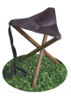 Stolička trojnožka kožený sedák-50cm Zubíček