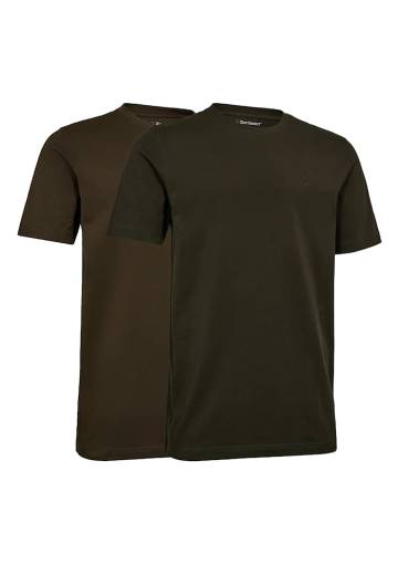 Pánske tričká Deerhunter 2-pack T-shirt Fallen leaf / Timber