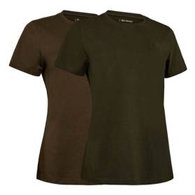 Dámske tričká Deerhunter Lady 2-pack T-shirt Fallen leaf / Timber