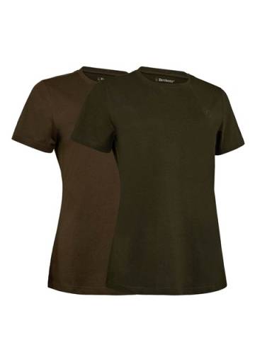 Dámske tričká Deerhunter Lady 2-pack T-shirt Fallen leaf / Timber