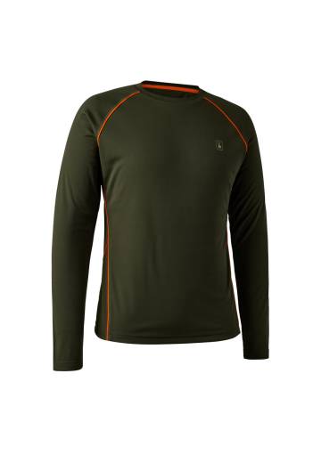 Pánske tričko s dlhým rukávom Deerhunter Chamois, Forest Green
