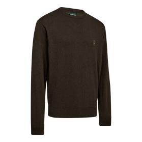 Pánsky sveter Deerhunter Harrington O-neck Knit Brown Melange