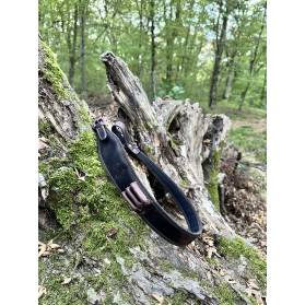 Remeň na zbraň Nobil Hunting kožený hnedý-púzdro na 3 guľové náboje