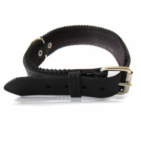 Zubíček Kožený obojok podšitý