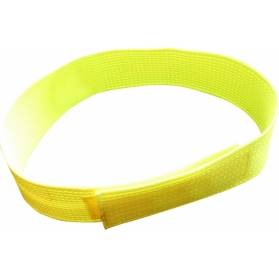 Zubíček Reflexný obojok na suchý zips - žltozelený