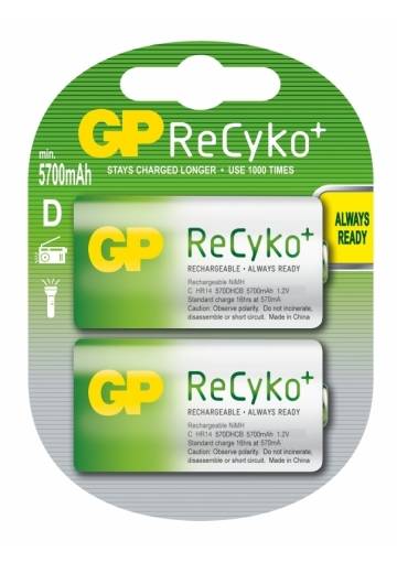 Nabíjacia batéria GP ReCyko+ 5700mAh D / 2ks