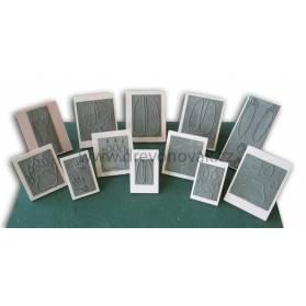 Pečiatky stopy skutočná veľkosť-veľká sada č.10010