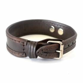 Zubíček Farbiarsky obojok kožený podšitý tenkou kožou