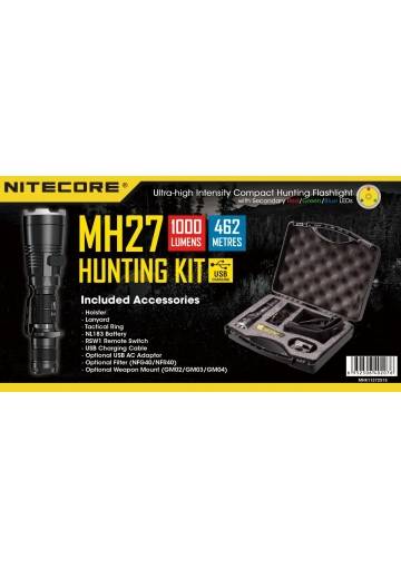 LED baterka NITECORE MH27 HUNTING KIT XP-L HI V3 RGB Poľovnícky set