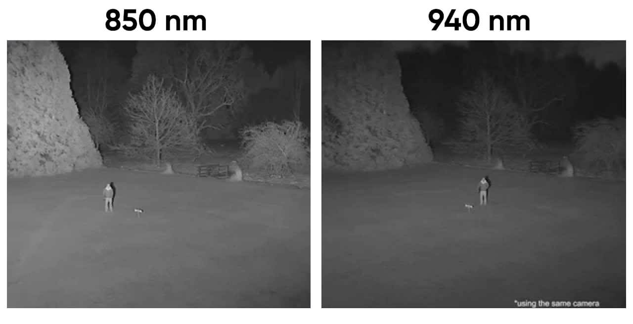 Prísvit 850nm vs. 940nm