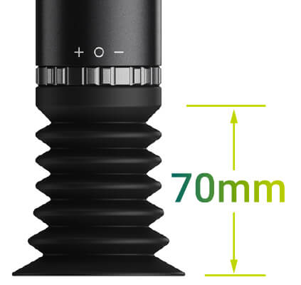 70 mm očný reliéf