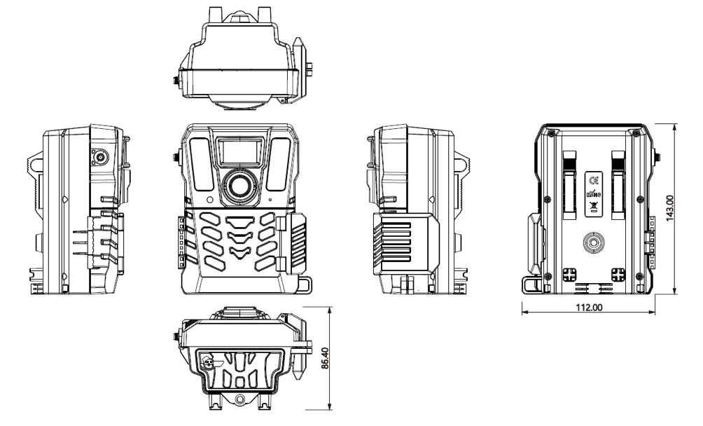 Rozmery Fotopasca HIKMICRO M15